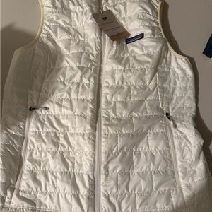 Patagonia White Quilted Vest Lightweight Puffer
